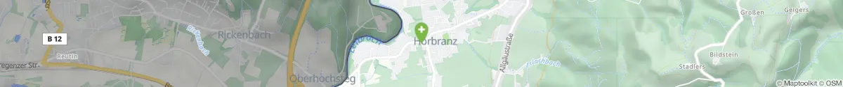 Map representation of the location for Leiblachtal-Apotheke in 6912 Hörbranz